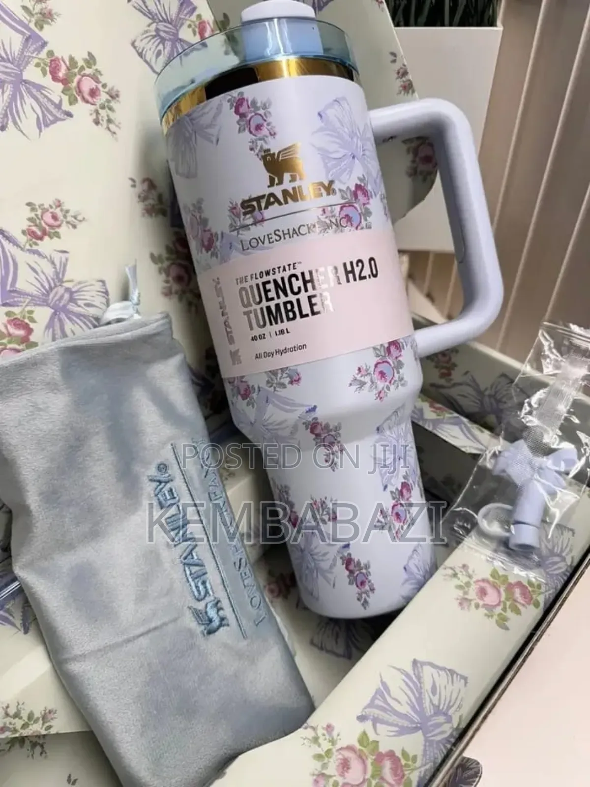 Stanley X Loveshackfancy 40 Oz Flowstate Quencher H2.0 Tumbler.
