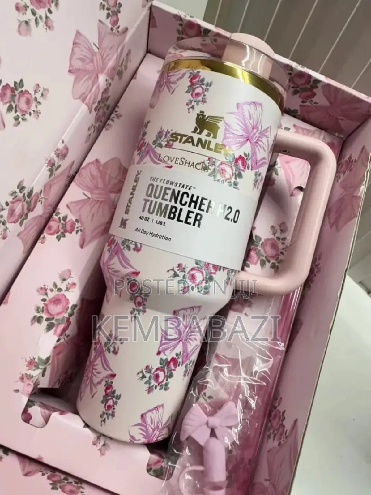 Stanley X Loveshackfancy 40 Oz Flowstate Quencher H2.0 Tumbler.