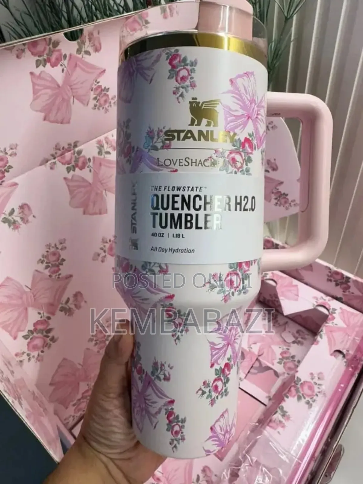 Stanley X Loveshackfancy 40 Oz Flowstate Quencher H2.0 Tumbler.
