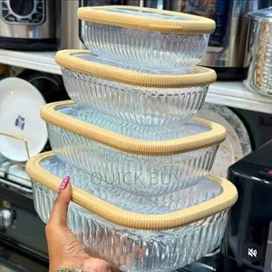 4pcs Airtight Multifunctional Fridge Organizer Containers