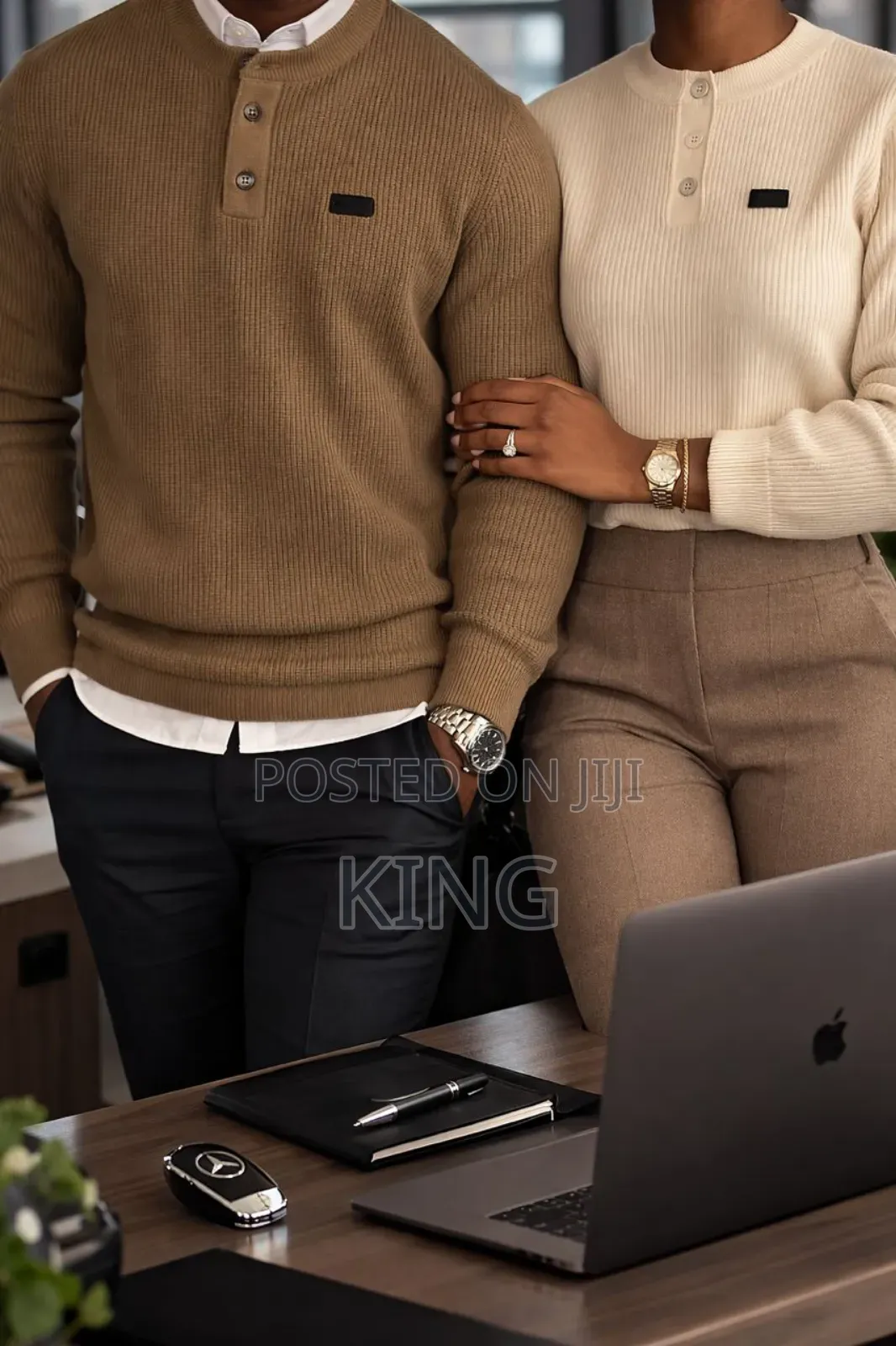 Quarter Button Crew Sweaters