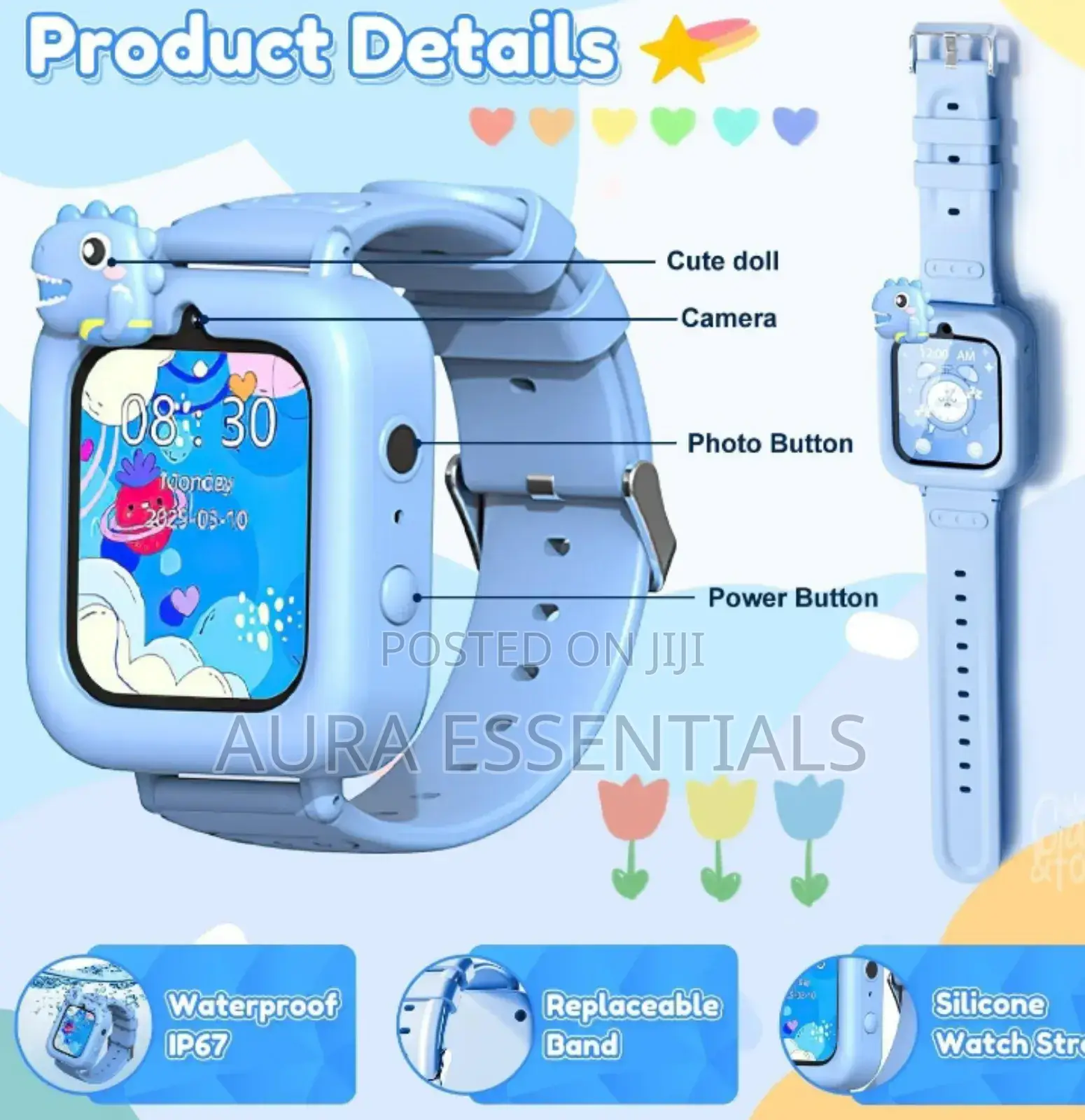 Unique Kids Smart Watch With Camera Games