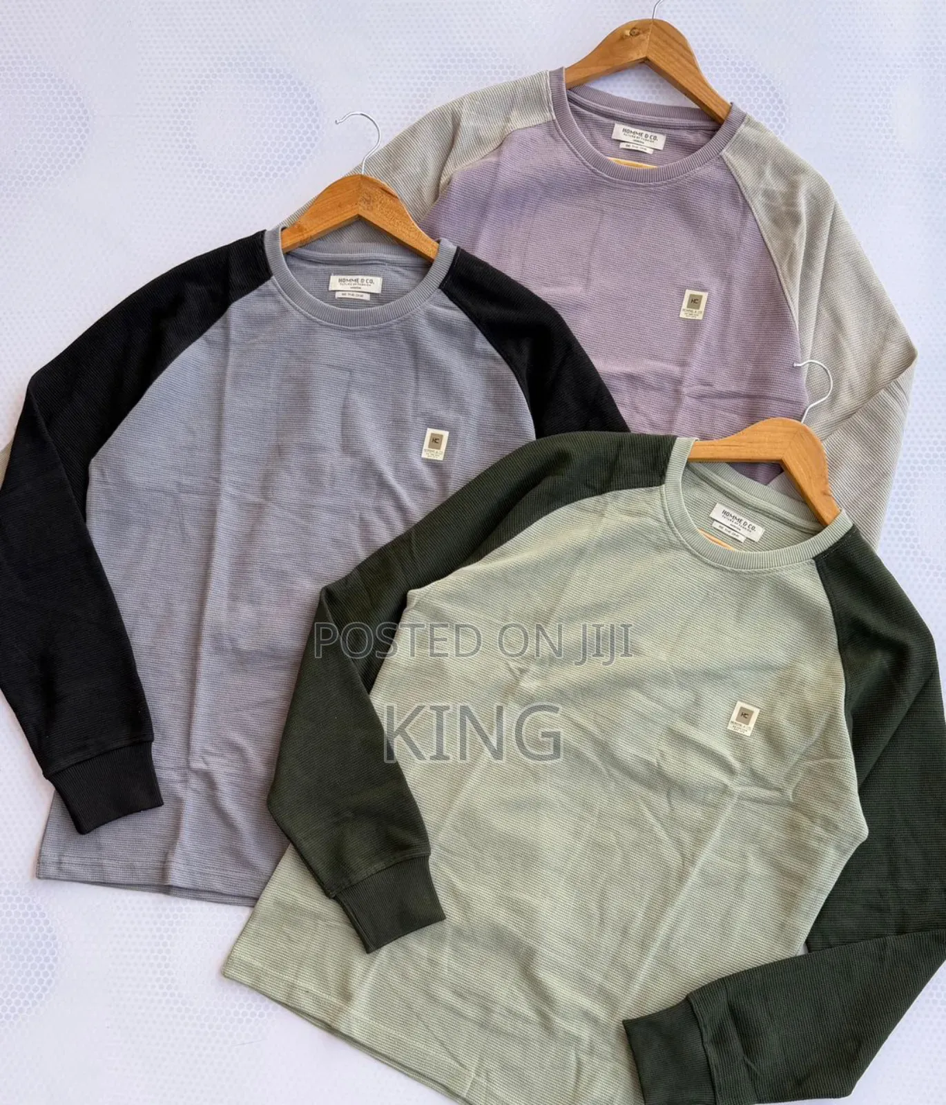Waffle-Textured Long-Sleeve Tees