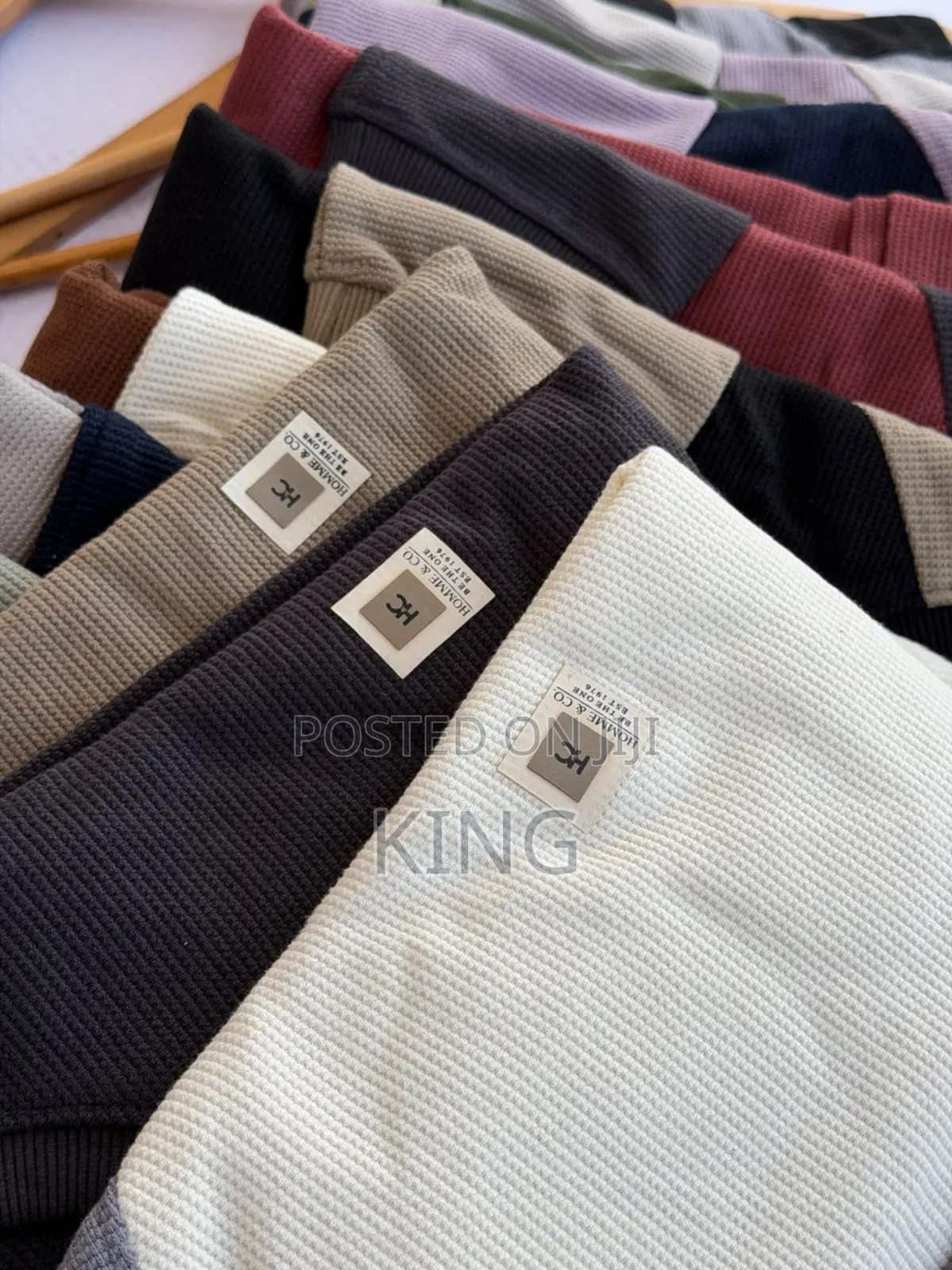 Waffle-Textured Long-Sleeve Tees