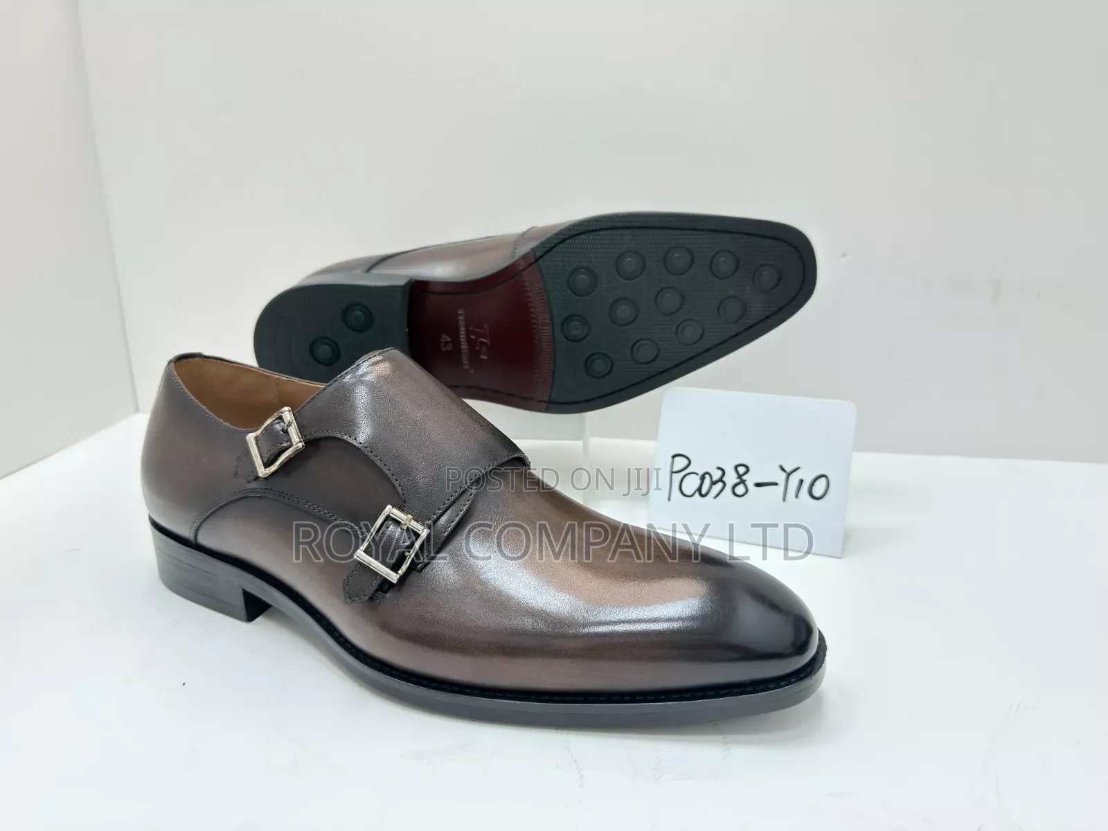 Men Leather Shoe /Single Monk Strap