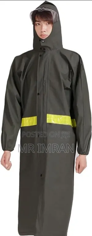 Long, Olive Green Raincoat