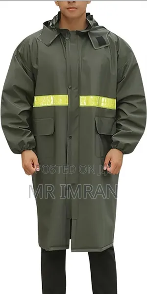 Full-length, Waterproof Pvc Or Polyester Raincoat For Adults
