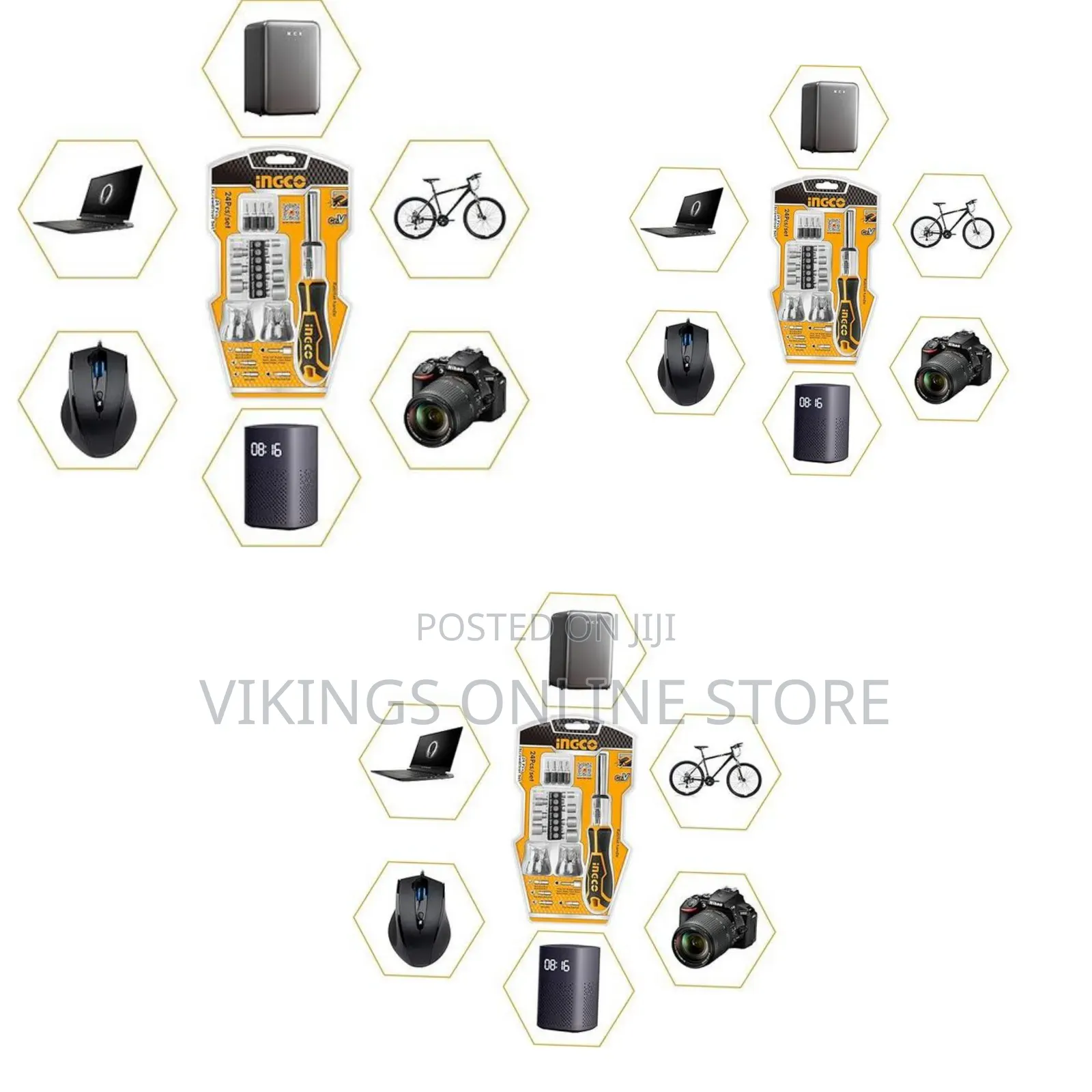 Ingco 24 PCS Screwdriver Set - Silver / Black