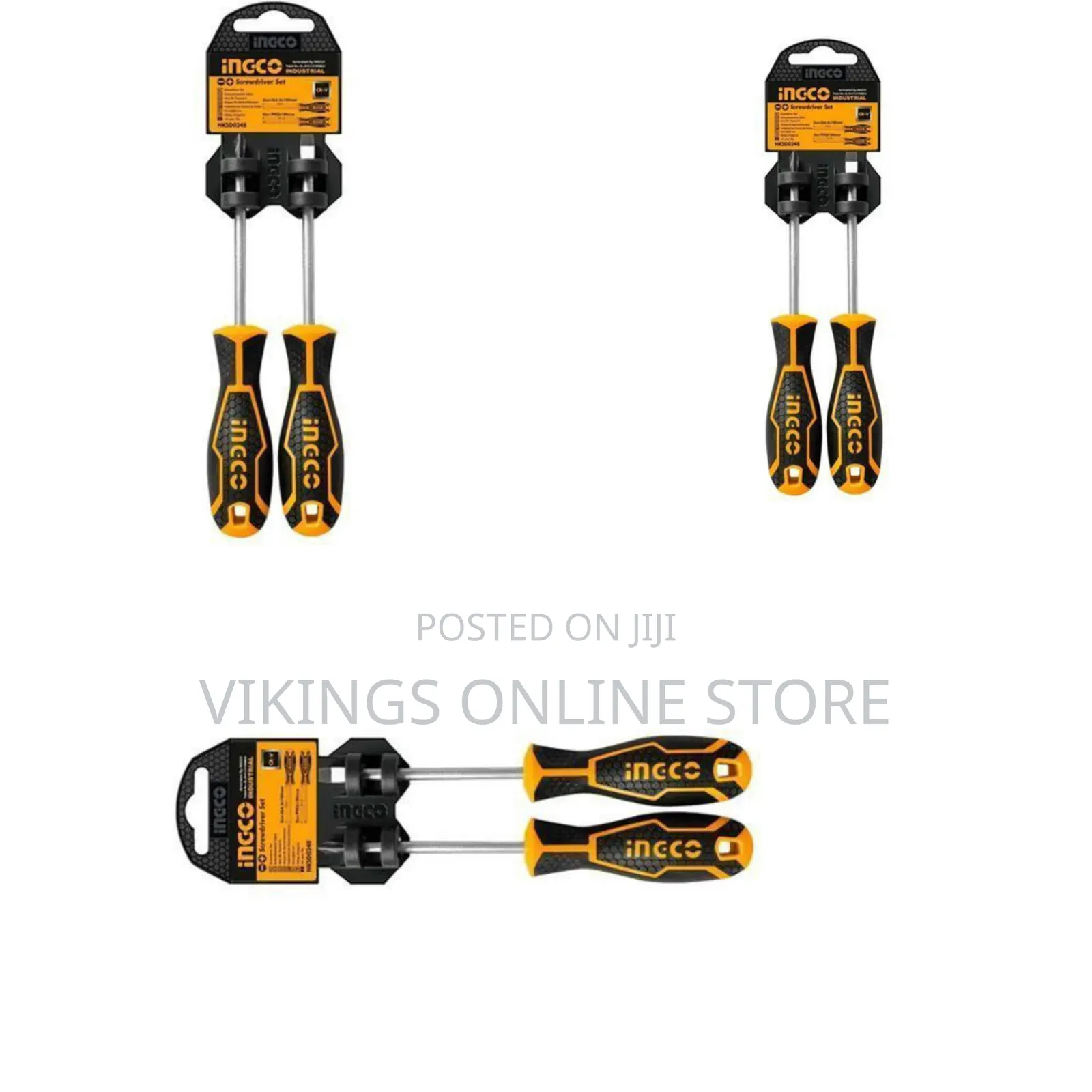 Ingco 2pcs of Insulated Screwdriver Set - Black