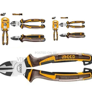 Ingco Diagonal Cutting Plier Hdcp28188, 7inch - Black/Orange