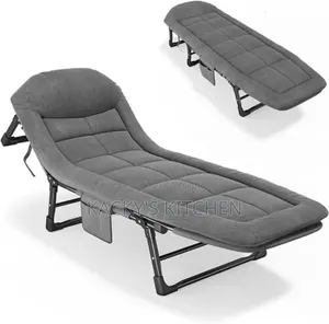 Folding Camping Cot and Chaise Lounge Chair.