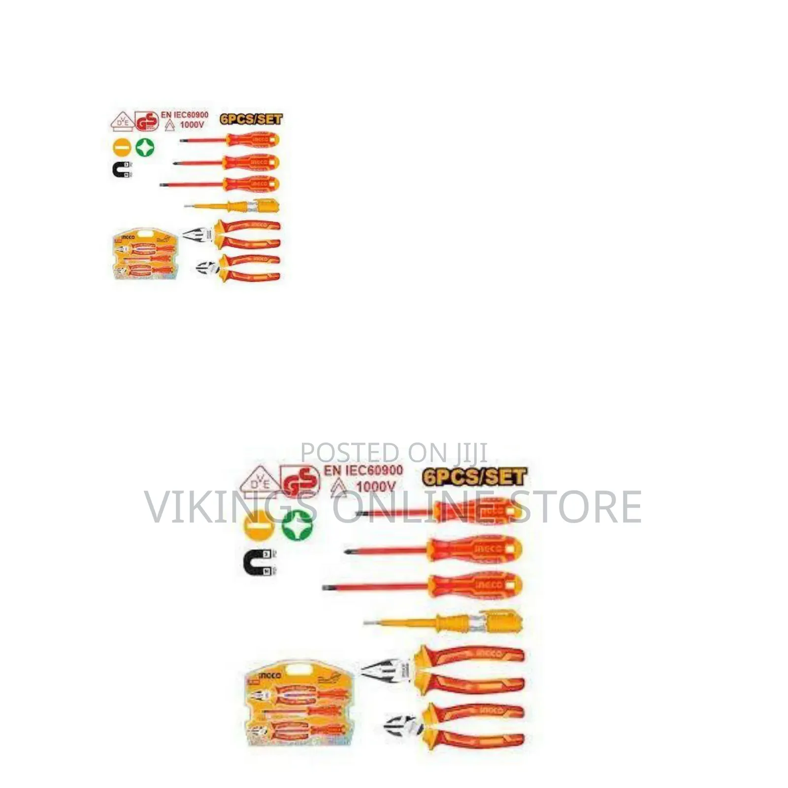 Ingco 6pcs 1000v Vde Insulated Hand Tools Set With 3pcs Insulated