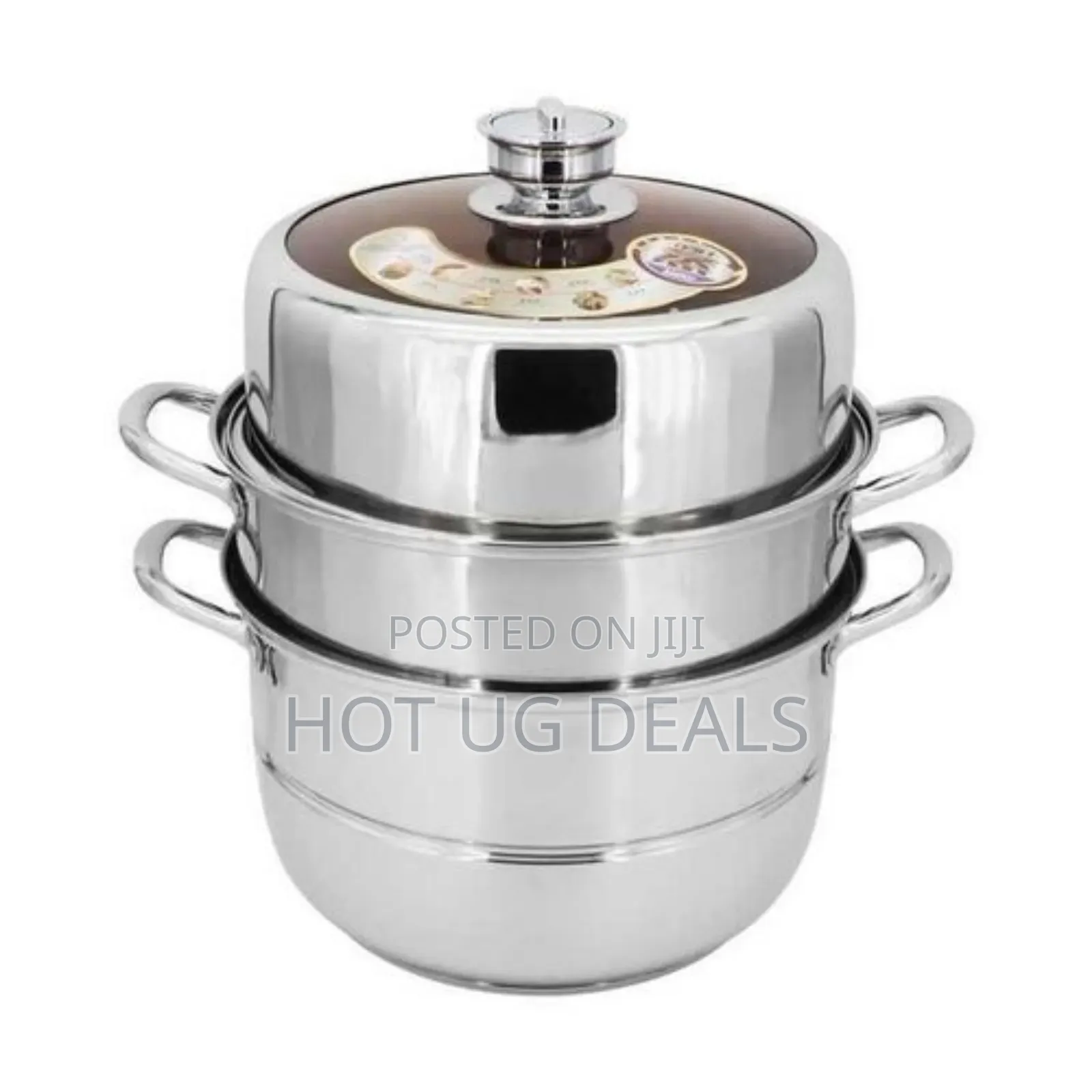 3-tier Stainless Steel Food Steamer With Timer 32cm – Fast Cooking