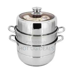 3-tier Stainless Steel Food Steamer With Timer 32cm – Fast Cooking