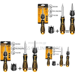 Ingco 13 in 1 Ratchet Screwdriver Set - Black / Silver