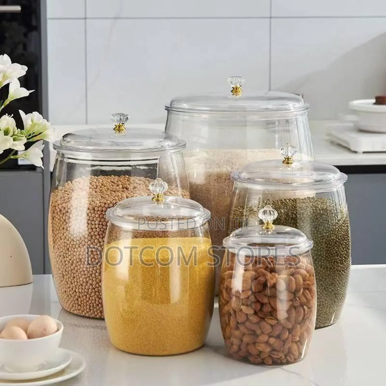 5 Pieces of Elegant Food Storage Jars