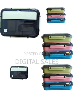 Multi-Compartment Lunch Box With Secure Lid