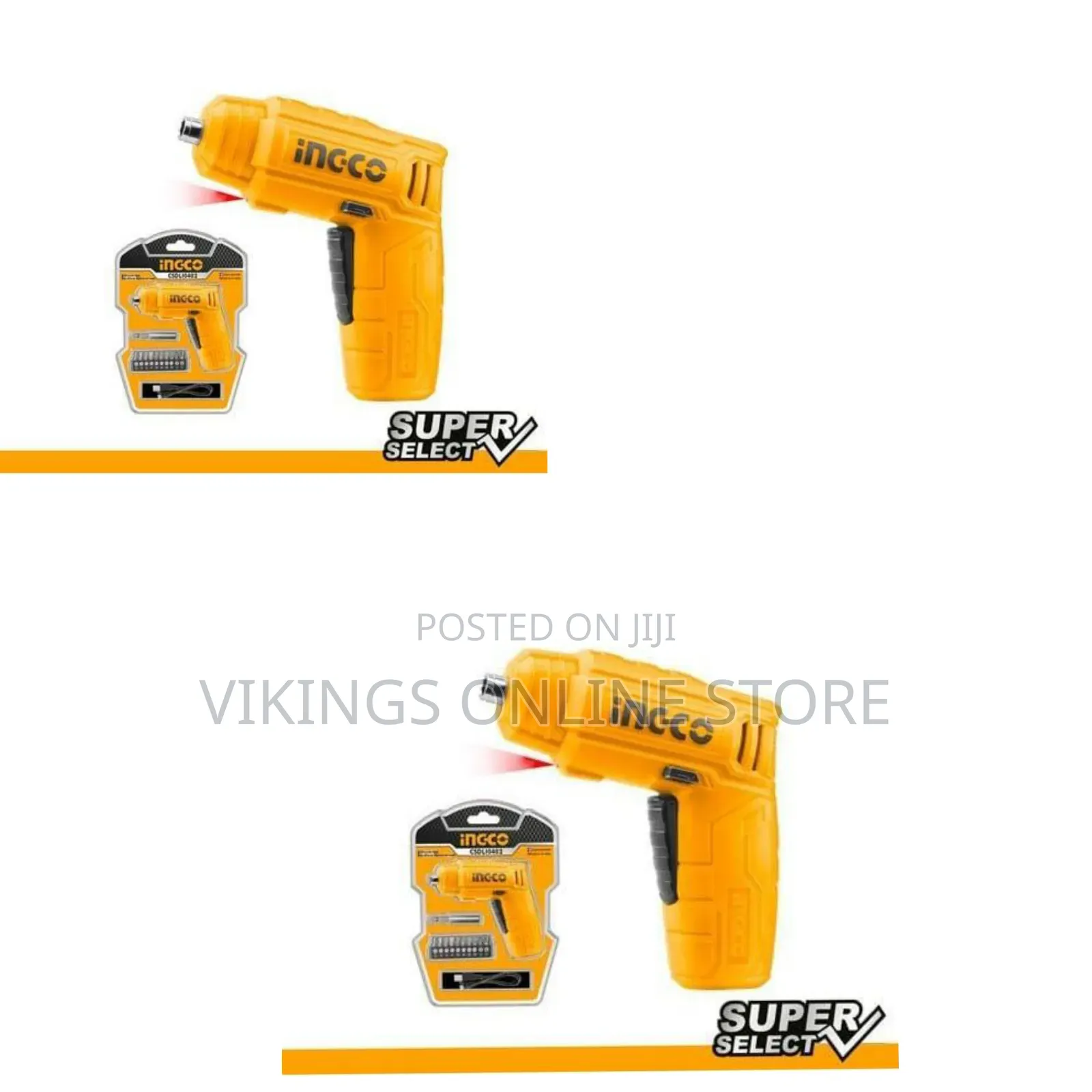Ingco Cordless Screwdriver Voltage 4v - Orange, Black