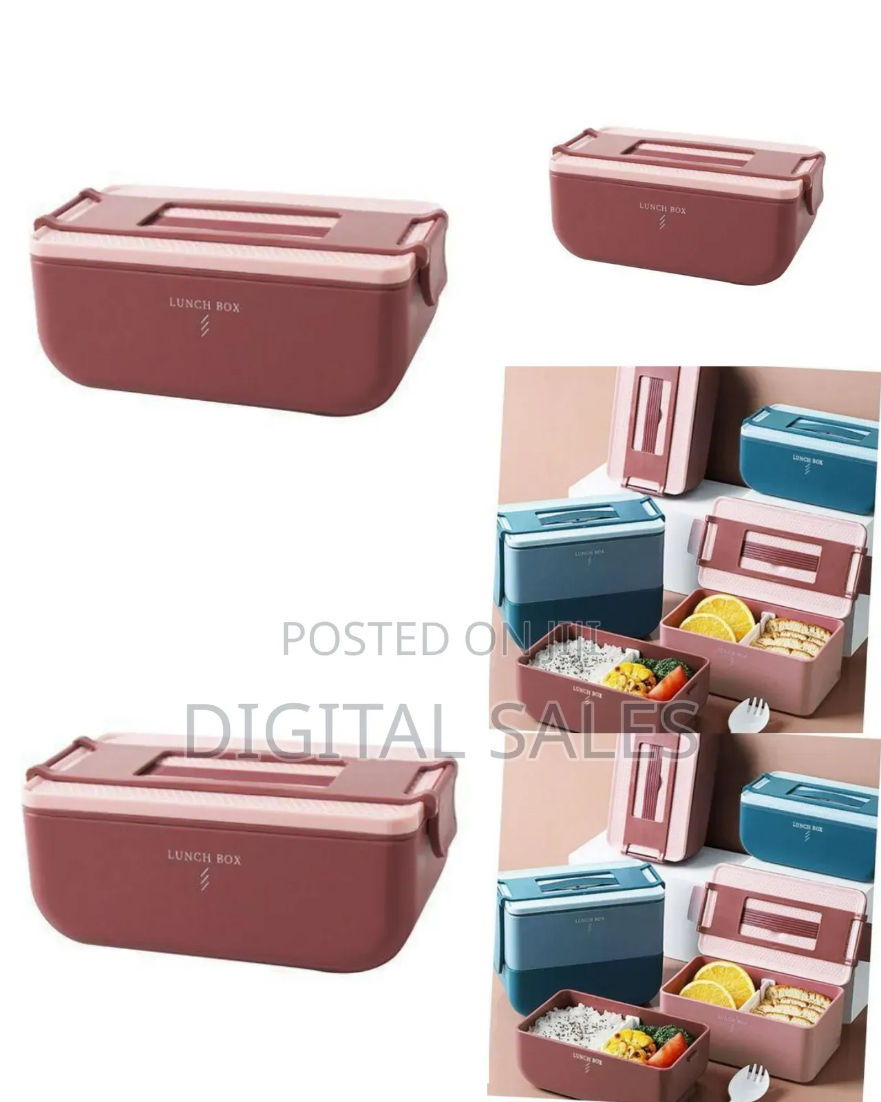 Contemporary Bento-Style Lunch Box With Integrated Handle