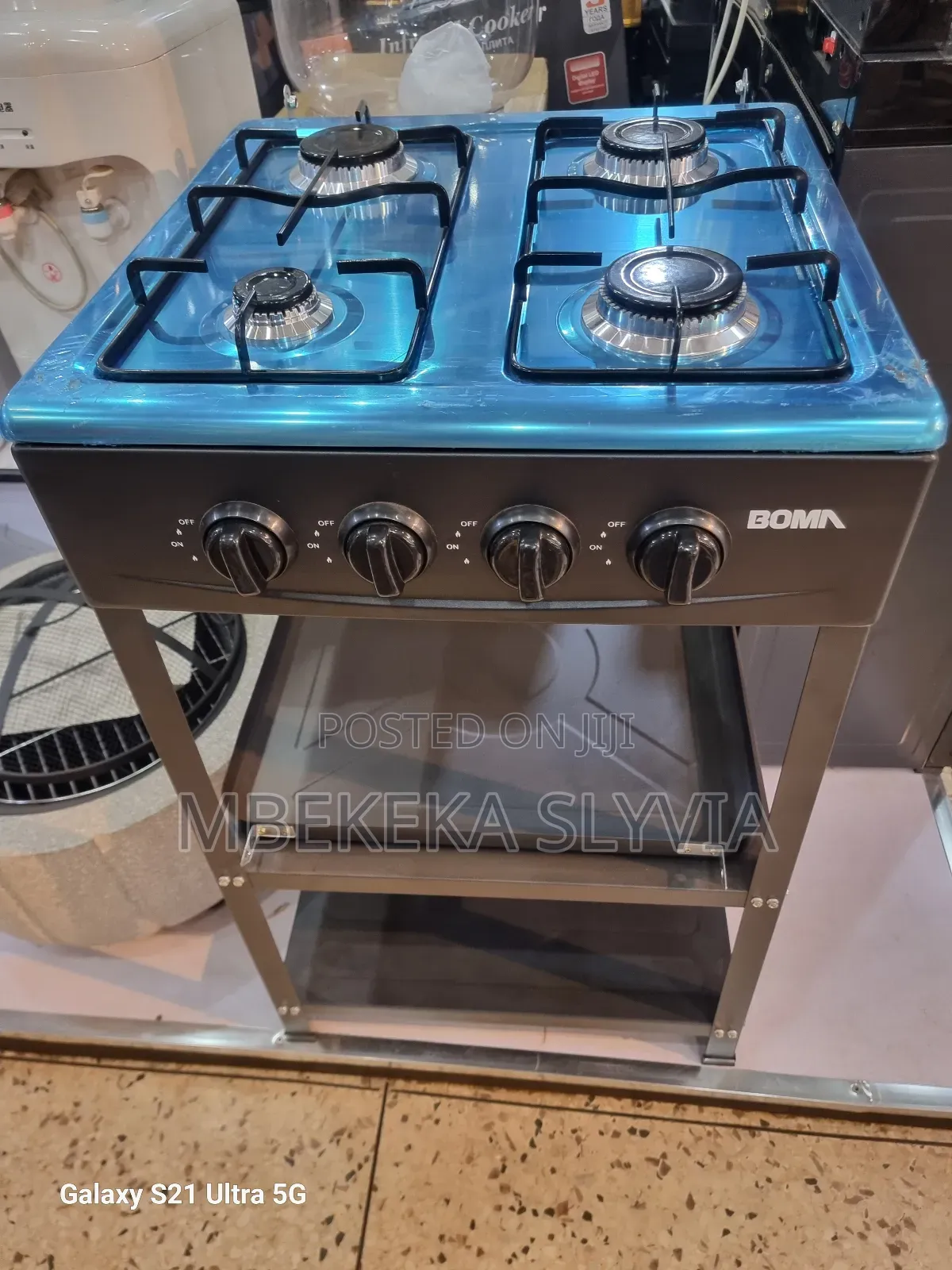 Boma 4 Gas Cooker With Shelves