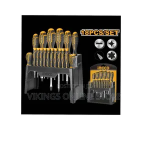 Ingco 18 PCS Precision Screwdriver Set - Orange / Grey