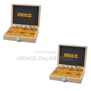 Ingco 12 PCS Router Bits Set(6mm) - Yellow, Blue,Yellow##143,350