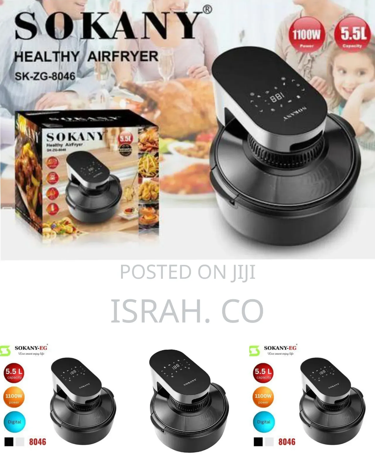 Sokany 5.5 Liters Air Fryer