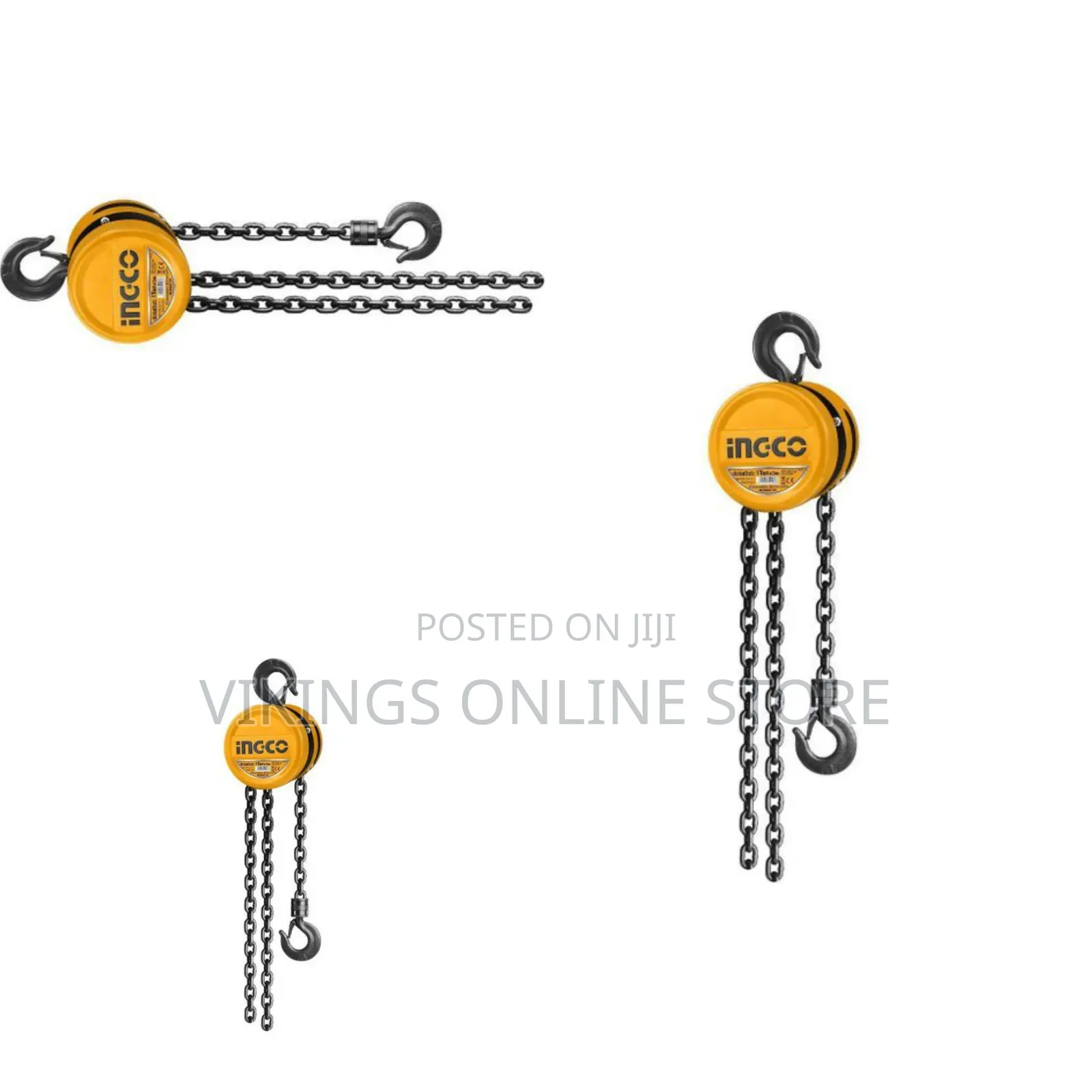 Ingco Chain Block 1ton - Orange / Silver