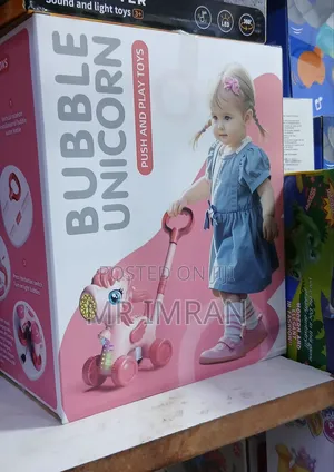 Bubble Unicorn Push and Play Toy