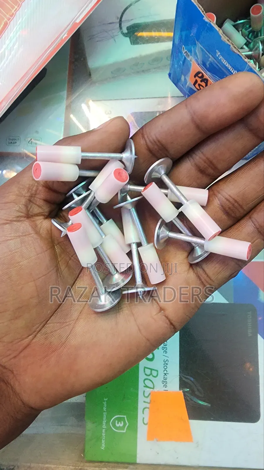 Nail Gun Manual Steel Nails(50pcs) 7.3mm Round Nails Wall Fastening