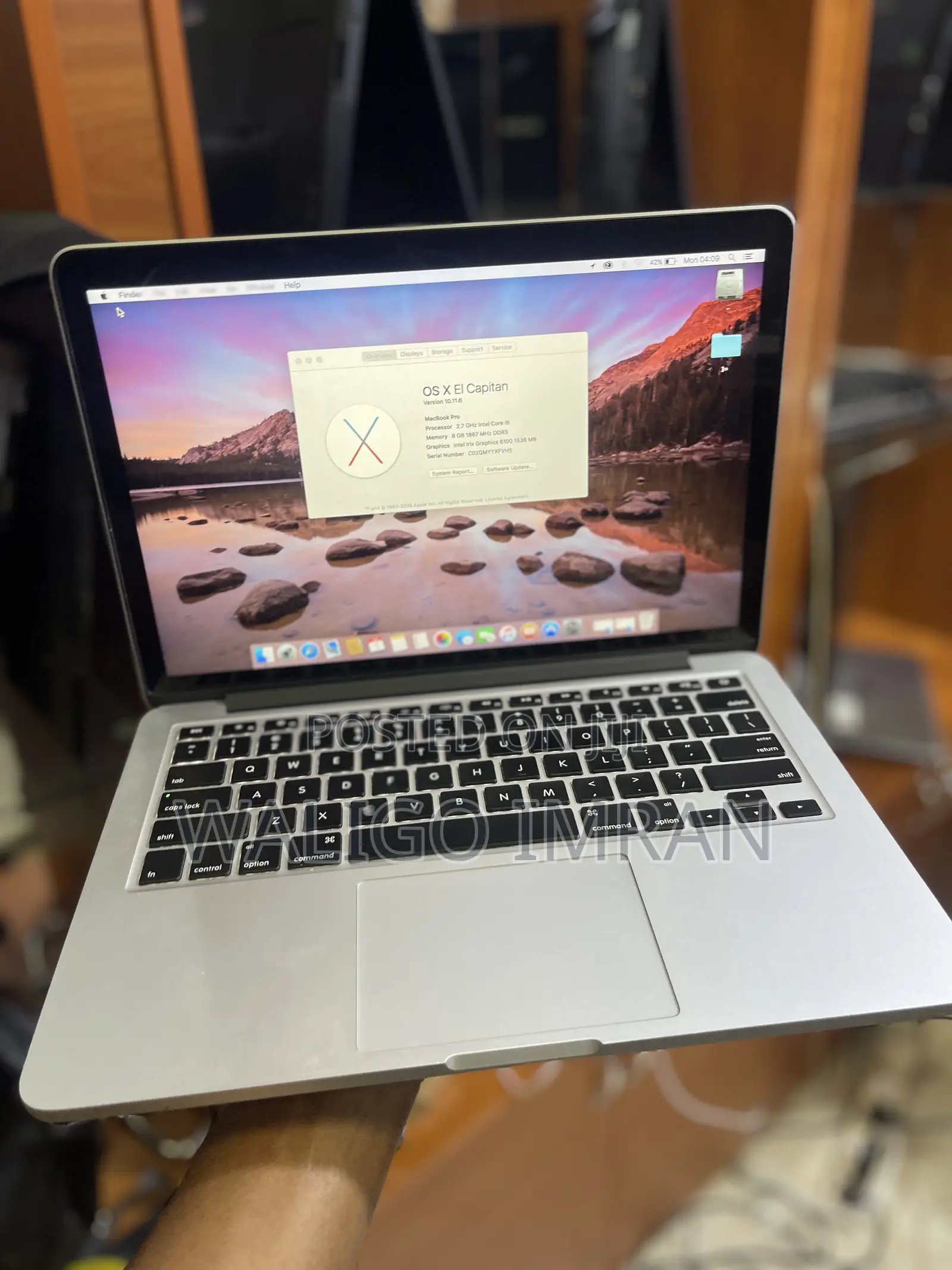 Laptop Apple MacBook Pro 2015 8GB Intel Core i5 SSD 256GB