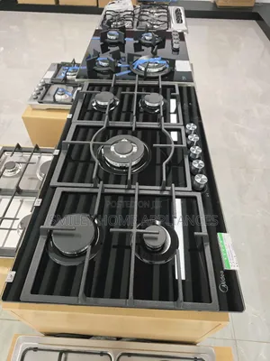 Brand New 90cm by 60cm Midea 5 Burner Built in Hob With Black Glass