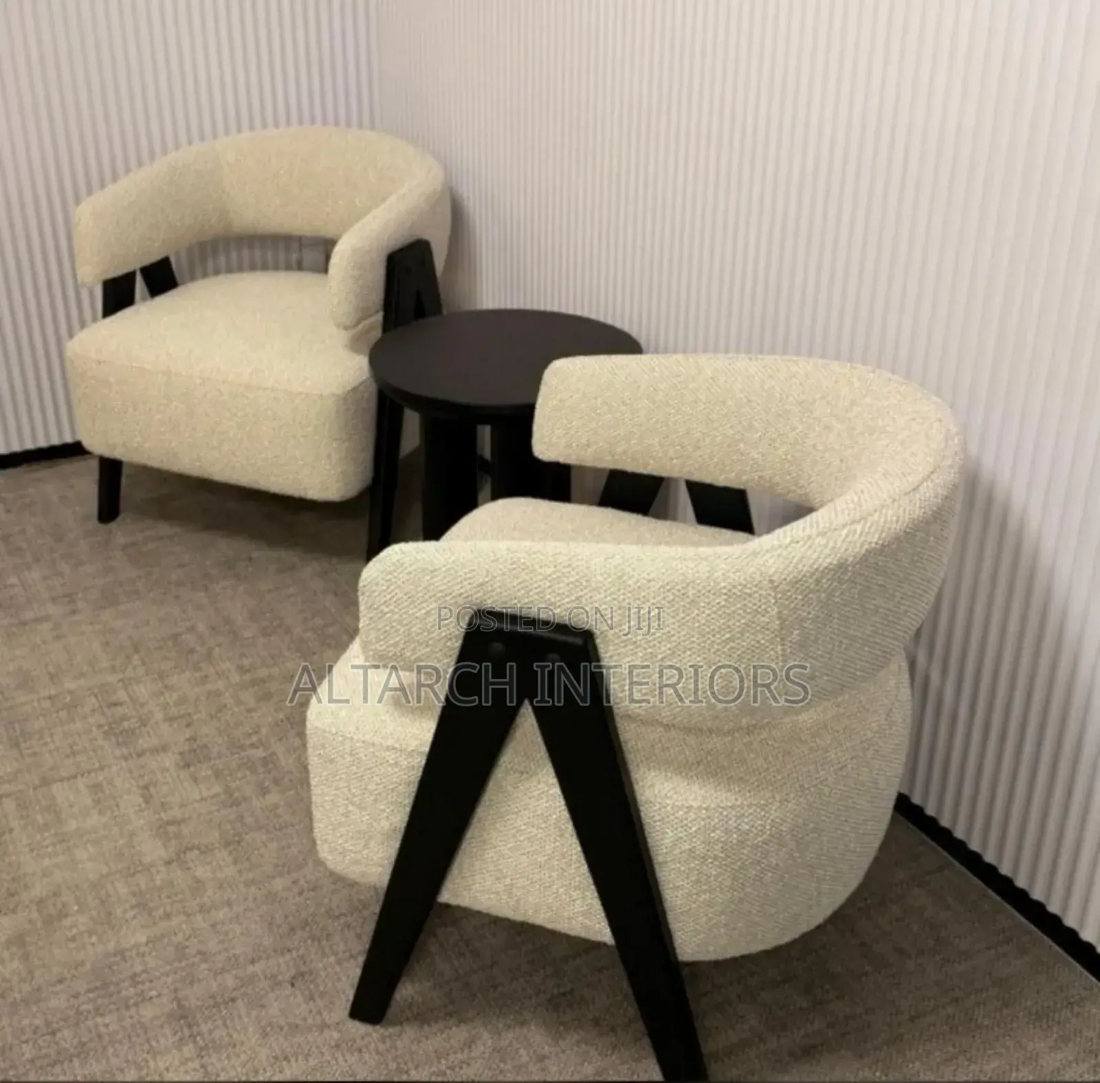 Wooden Single Seater Sofas With a Table