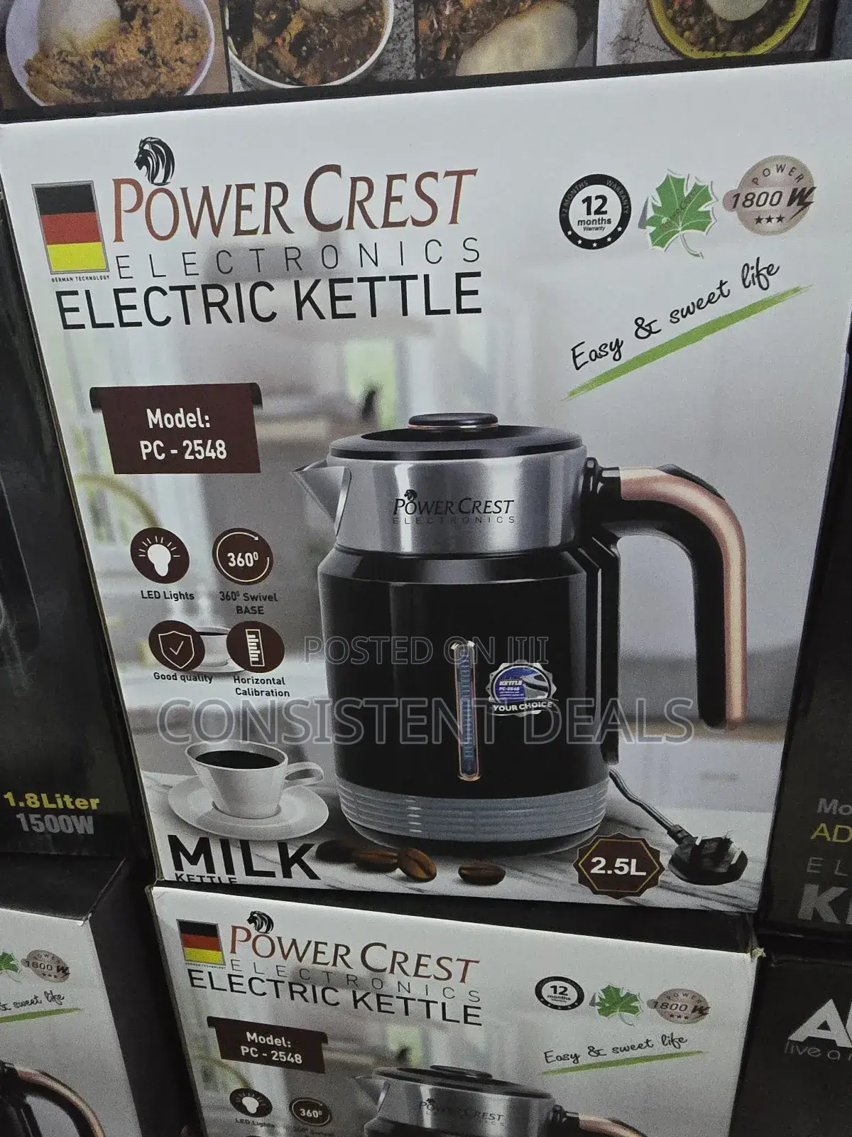 Power Crest 2.5l Electric  Kettle