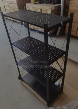 4 Tier Foldable Metal Storage Shelving Unit.