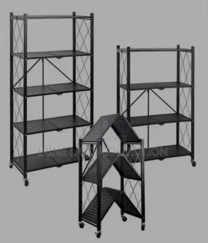 4 Tier Foldable Metal Storage Shelving Unit.