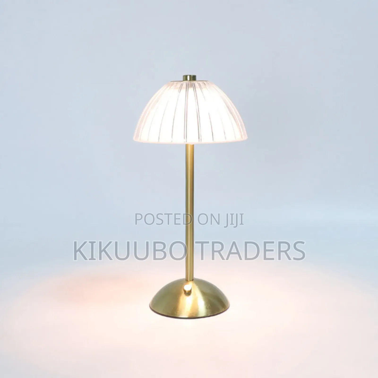 Retro Rechargeable Iron Ps Conic Cylinder Skirt Striped Led Table Lamp