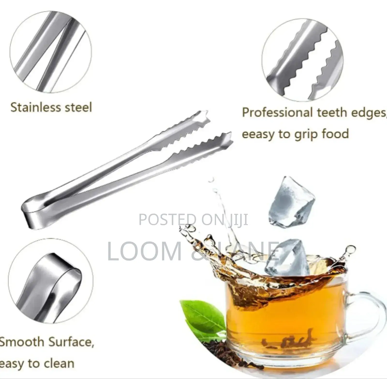 2pcs Ice Cube Tongs