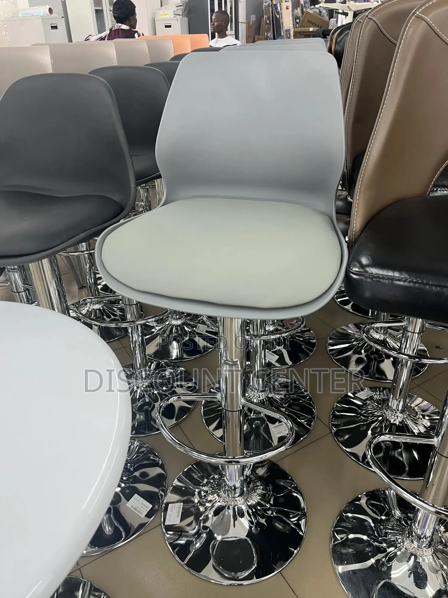 Adjustable Stool Chair Grey