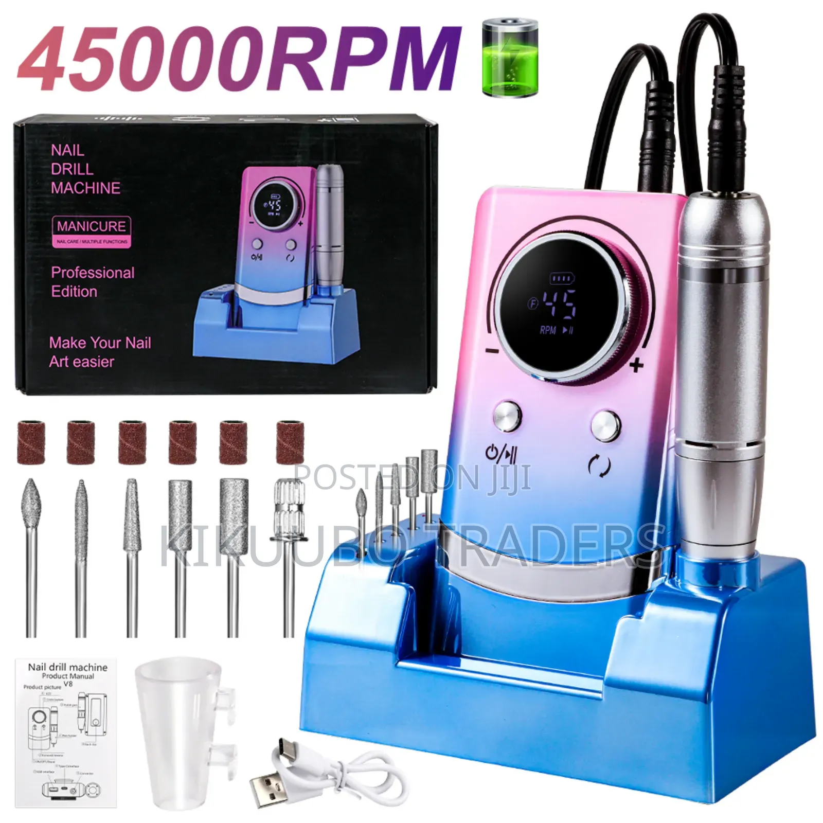 Professional Cordless Portable Nail Drill Machine