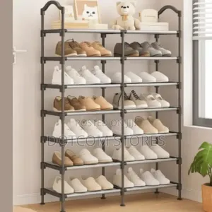 Metal Double-Row Shoe Rack