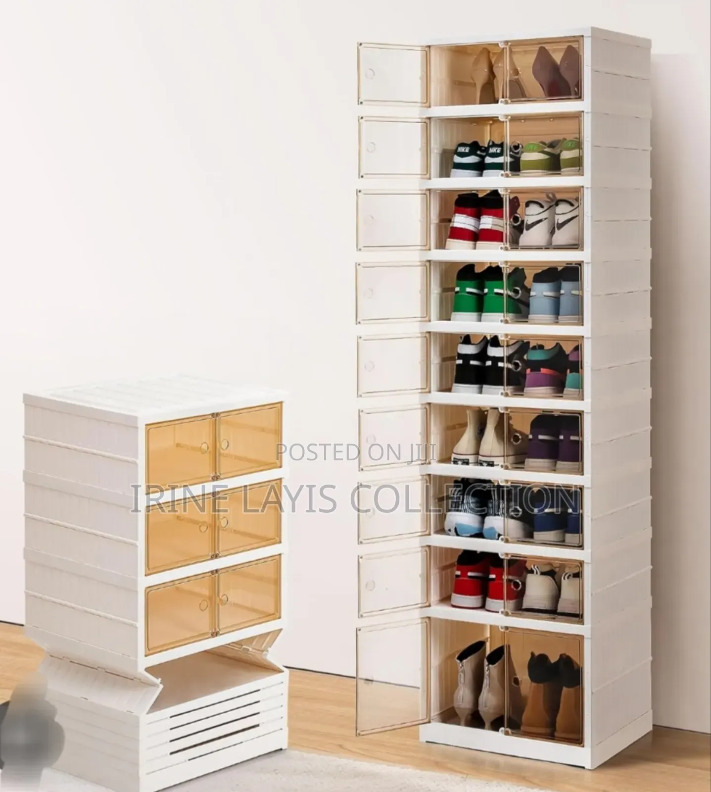9 Layer Foldable Plastic Shoe Rack,