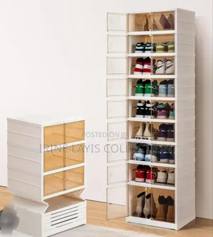 9 Layer Foldable Plastic Shoe Rack,