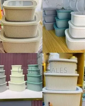 Stackable Rectangular Food Storage Containers (Set of 3)