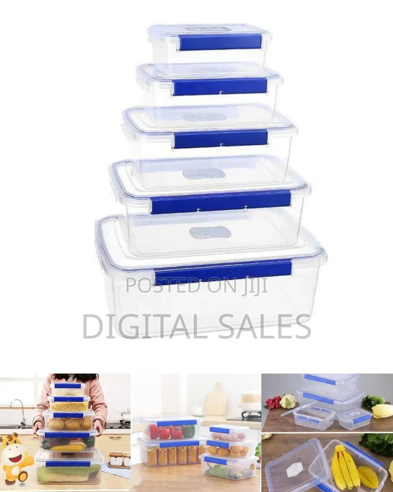 Airtight Food Storage Container Set (5-Piece)