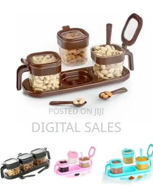 Elegant 3-Piece Dry Food Spice Storage Set