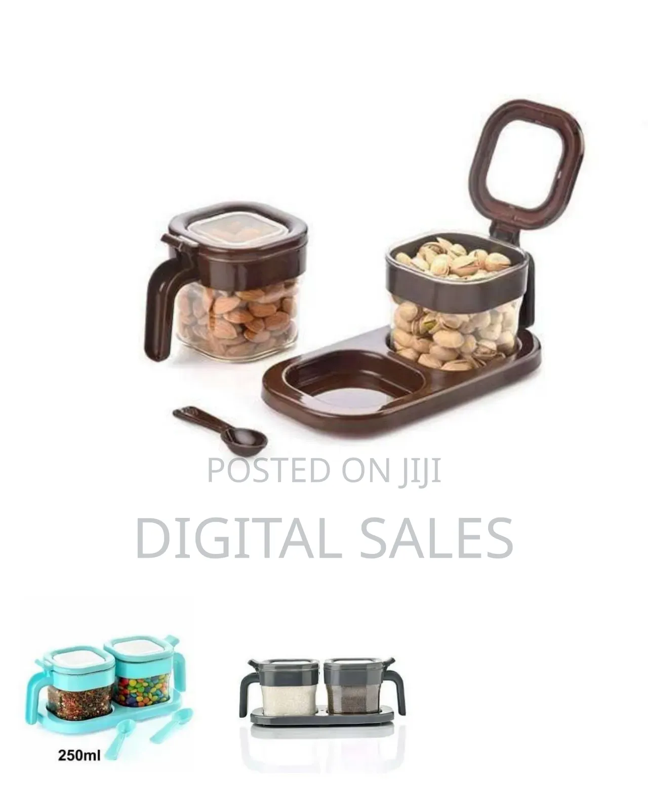 2-Piece Spice Jar Set With a Tray