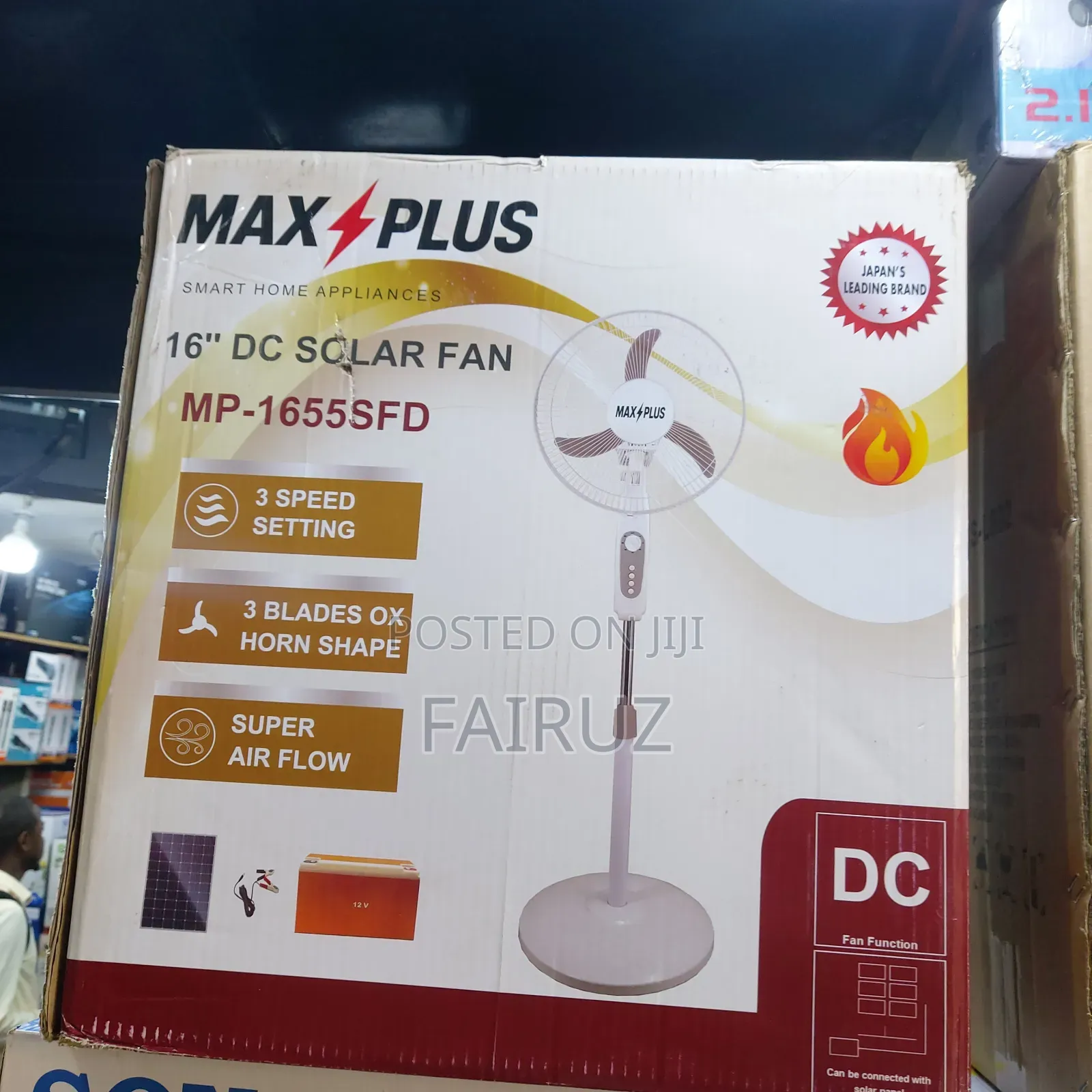 Max Plus 16inch Stand Fan