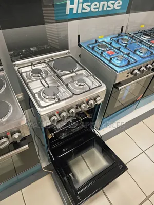 3+1 Hisense 50cm by 50cm Stainless Steel Electric Free Standing Cooker