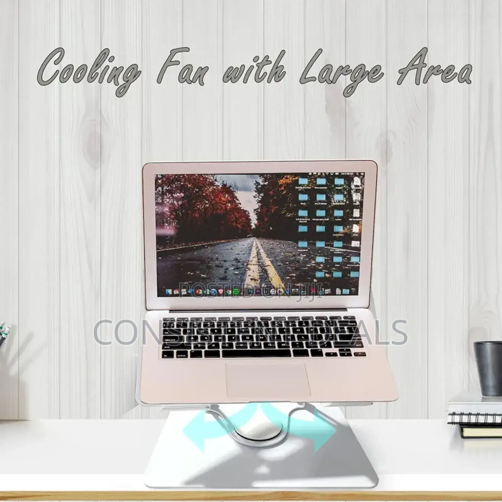 Smart Design 360° Rotating Base Laptop Stand Portable 10-17.3inch
